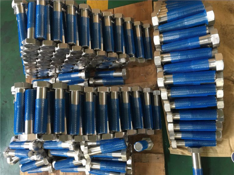 sus 304l en1.4306 ss fastener hex bults iso4014 ნახევრად ძაფი