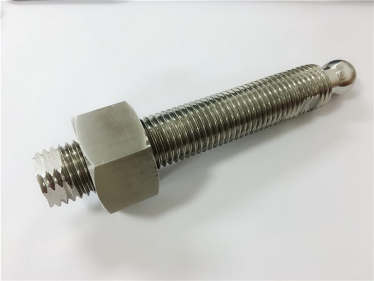 მორგებული მაღალი ხარისხის cnc lathe გარდამტეხი ტიტანის ბურთი stud საკინძები