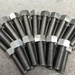 254smo uns s31254 en1.4547 ჭანჭიკები და თხილი 1-1 / 2 ”-8unx180 მმ ძაფი